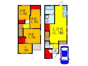 クレール近江堂の物件間取画像